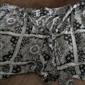 Black and white pixie shorts